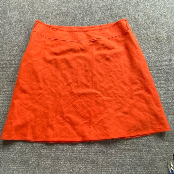 Talbots Skirt Womens 16P Orange  A-Line Pure Irish Linen‎ Lined Business casual - Picture 6 of 12